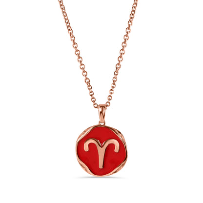 Aries Enamel Pendant