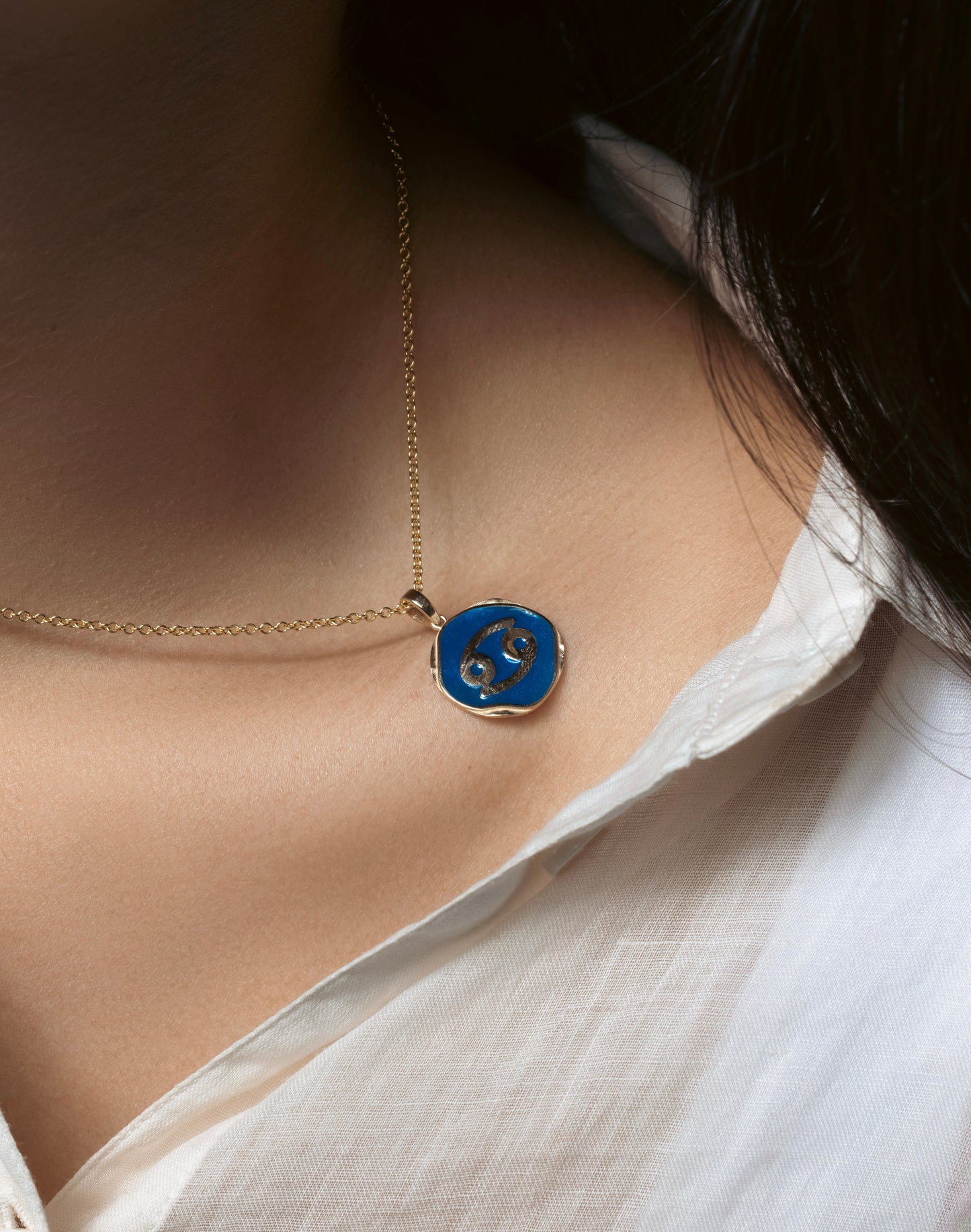 Cancer Enamel Pendant