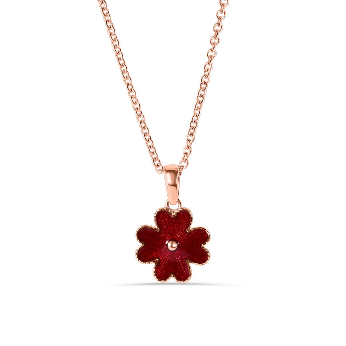 Dark Red Blossom Pendant