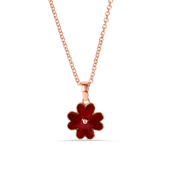 Dark Red Blossom Pendant