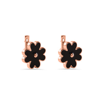 Black Bloom Earring