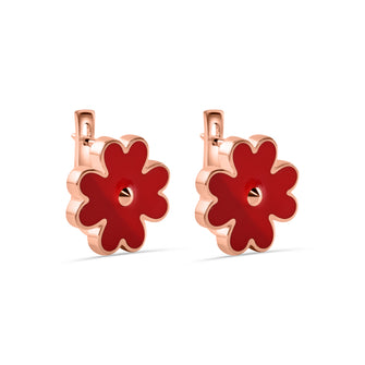 Red Bloom Earrings