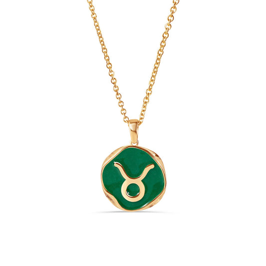 Taurus Enamel Pendant