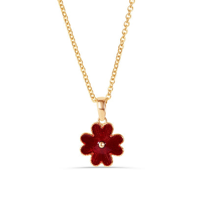 Dark Red Blossom Pendant