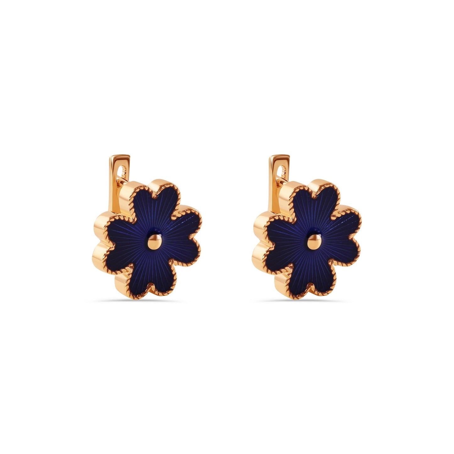 Dark Blue Blossom Earrings